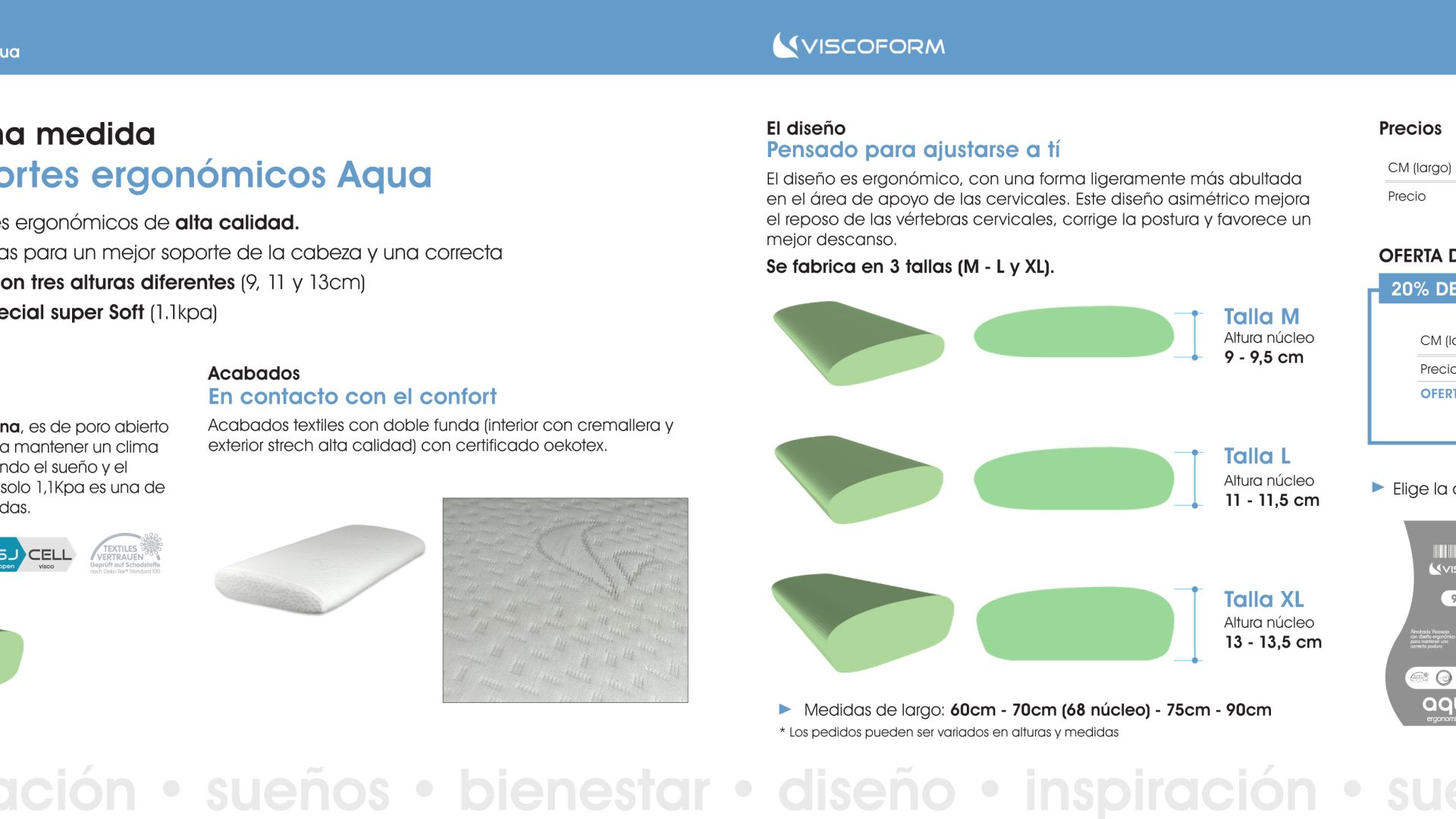 AQUA, la almohada más natural para tus sueños.